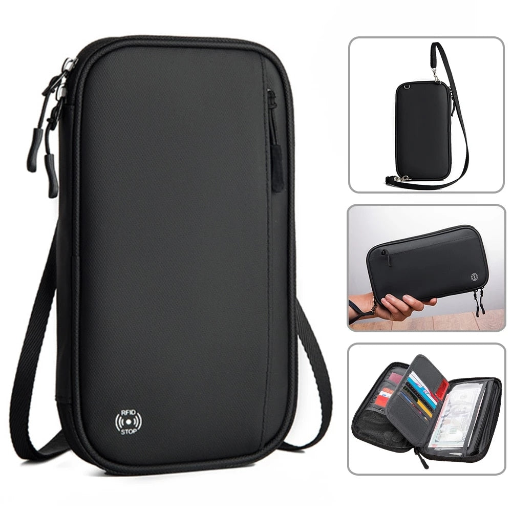 RFID Crossbody Travel Wallet