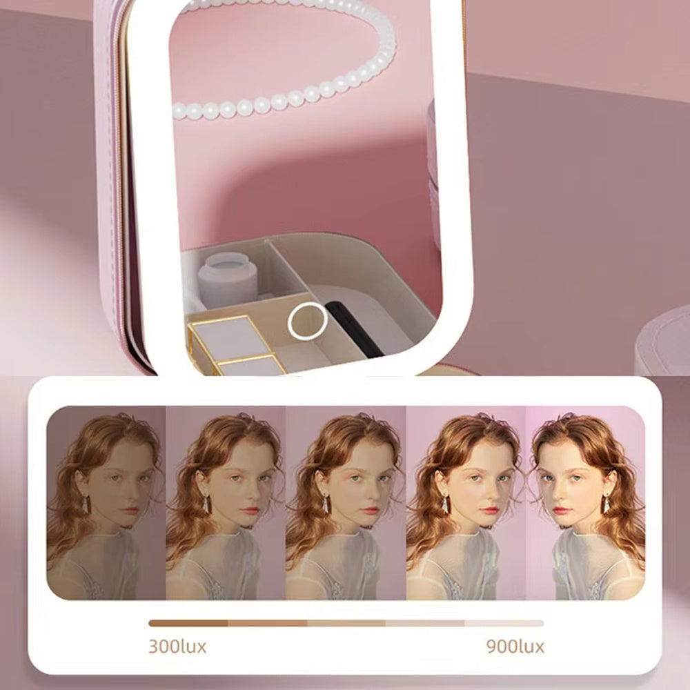 Small Makeup Bag With LED Mirror