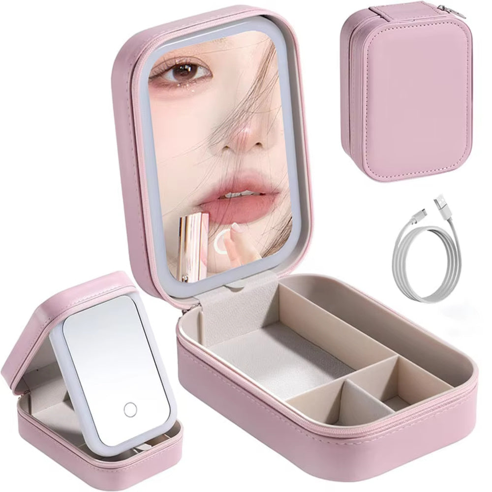 Small Makeup Bag With LED Mirror